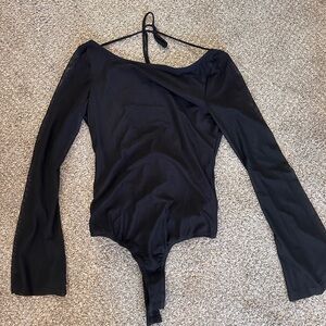 Princess Polly Black V-Neck Bodysuit